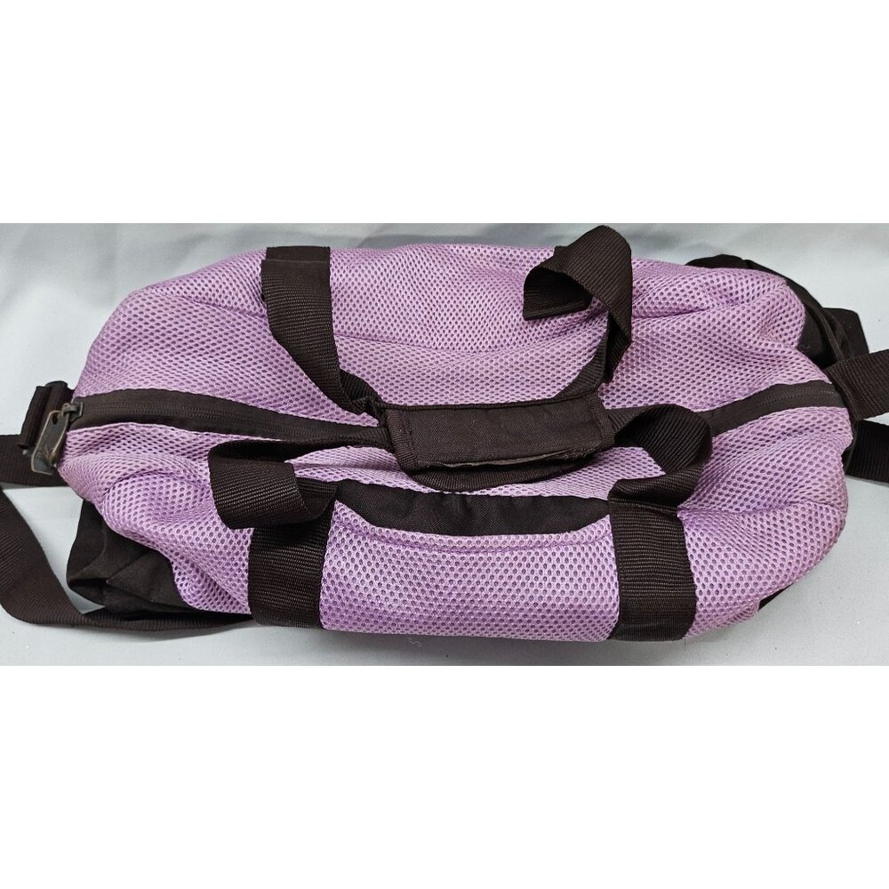 Puma Mesh Duffel Bag Purple Gym Pockets Shoulder Strap Handle - Picture 2 of 13